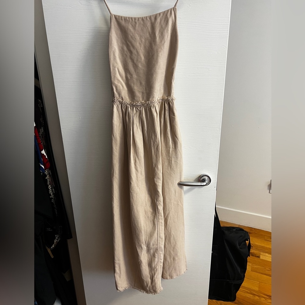 Wilfred Beige Linen Dress